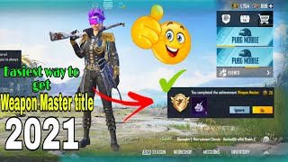 Weaponmastertitle Easiest Method to Get Weapon Master Title  Tips and tricks Pubg Mobile [upl. by Alfredo]