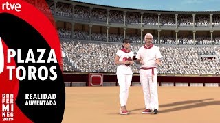 La plaza de Toros de Pamplona REALIDAD AUMENTADA  San Fermín 2019 [upl. by Adniroc]