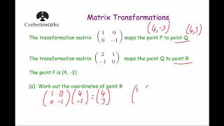 Matrix Transformations  Corbettmaths [upl. by Rasmussen]