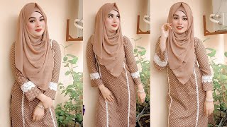 How to Wear Chiffon Hijab With Salwar Suit [upl. by Eyt]