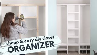 Build a DIY Closet Organizer for Cheap less than 75 [upl. by Einyaj735]