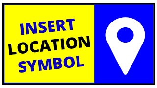 How to Insert LOCATION Symbol in Word   SOLVED [upl. by Aurora250]