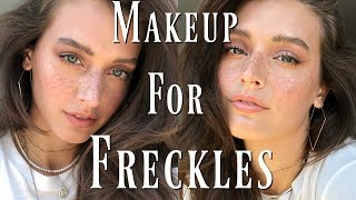 Everyday Makeup For Freckles  Foundation for Freckles amp Faux Freckle HowTo [upl. by Ange]