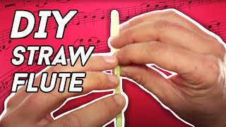 DIY STRAW FLUTE  Creative Minds [upl. by Enayr]