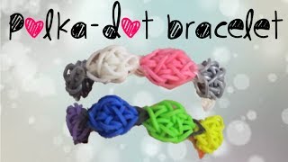 PolkaDot Rainbow Loom Bracelet Tutorial [upl. by Anitsrhc]