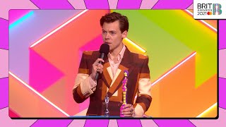 Harry Styles wins British Single  The BRIT Awards 2021 [upl. by Lamb]