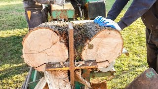 Łuparka hydrauliczna do ciągnika CZĘŚĆ 2 Ekstremalny test Wood splitter  Okiem ZULa [upl. by Anitel341]