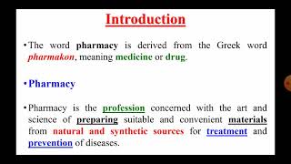 Lecture 1  Pharmacy Orientation [upl. by Aerdnna]