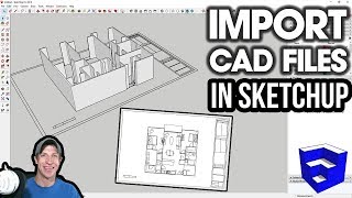 Importing CAD FILES into SketchUp [upl. by Tabby]