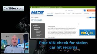 Free VIN check for stolen car report online [upl. by Sankey]