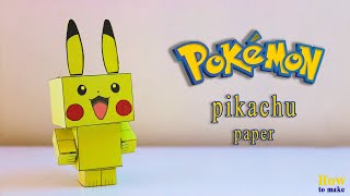 Origami Pikachu Cubeecraft  How to make a paper pikachu origami Abstract [upl. by Pitzer]