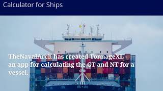 Ship Tonnage Calculator  TheNavalArch [upl. by Berget]