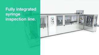 Fully integrated syringe inspection line without glasstoglass contact [upl. by Eidak]