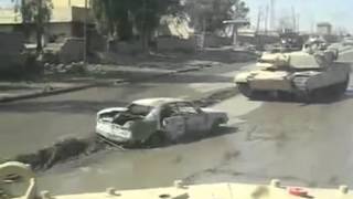 M1 Tank Rollong Over IED in Iraq [upl. by Weinhardt]