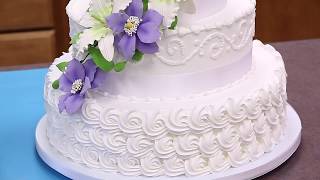 How To Make Your Own Buttercream Wedding Cake  Part 1  Global Sugar Art [upl. by Attezi278]