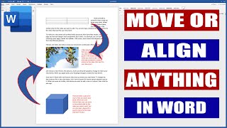 How to Move or Align Anything in Word  Microsoft Word Tutorials [upl. by Libbey]