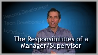 Responsibilities of a Manager amp Supervisor [upl. by Ahsinel]