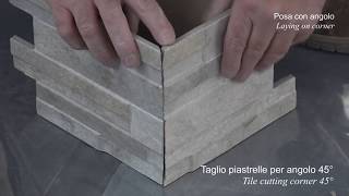 Posa rivestimenti decorativi gres porcellanato 16x40  Tutorial [upl. by Nylassej]