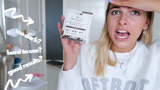 DIY BROW TINTING  TESTING EYLURE DYBROW IN DARK BROWN TUTORIAL amp REVIEW  Georgie Palmer [upl. by Lynd]