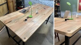 Construir una MESA de MADERA nativa y METAL  Parte 2 [upl. by Guinna]