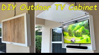 DIY Custom Outdoor TV Cabinet  under 200 [upl. by Arabella]