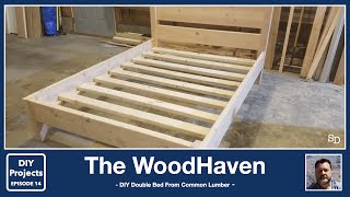 Build a Double Bed from Construction Grade Lumber  Matthias Wandel Design  DIY Project Episode 14 [upl. by Eoin]