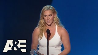 Amy Schumer Accepts the MVP Award  2016 Critics Choice Awards  AampE [upl. by Seroled185]