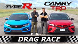 2020 Toyota Camry TRD vs Civic Type R  DRAG amp ROLL RACE  SURPRISE Contender [upl. by Lovash28]