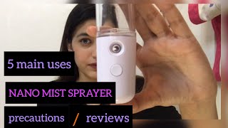 NANO MIST SPRAYER USES REVIEW  PRECAUTIONS [upl. by Hadlee]