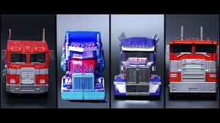 OPTIMUS PRIME TRUCK CAR ROBOT TOYS TRANSFORMERS MOVIE 123456 amp MORE STOP MOTION ANIMATION [upl. by Seta]