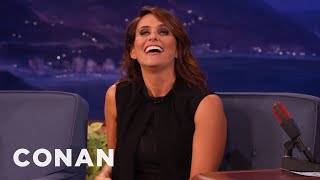 Amy Landecker’s Nightmare Golden Globes RunIn With Don Cheadle  CONAN on TBS [upl. by O'Conner]