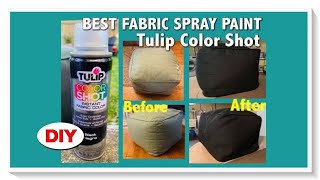 How to Use Tulip Instant Fabric Spray Paint  Product Review [upl. by Laurianne]