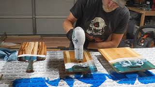 How to make easy ocean waves effect using epoxy resin  full tutorial [upl. by Furie880]