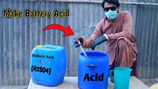 How To Make Batteries Acid from Sulfuric Acid H2SO4 [upl. by Lasyrc989]