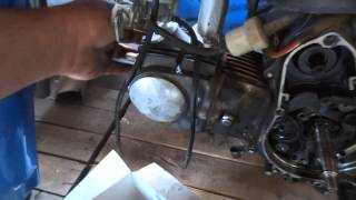 como cambiar cadena de distribución en motos 110 cc y 70 cc parte 1 [upl. by Roz711]