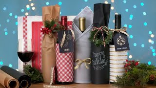 How to Gift Wrap a Bottle of Wine [upl. by Acemahs175]