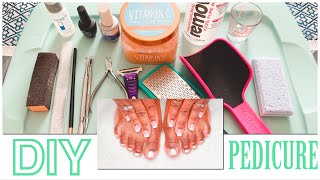 DIY PEDICURE AT HOME  SELF PAMPERING [upl. by Ytsirt]