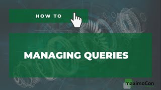 IBM MAXIMO How To Managing Queries [upl. by Swisher921]