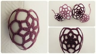 Osterei umhäkeln 2  DIY  Crochet Ester Egg eng sub [upl. by Yesnnyl162]