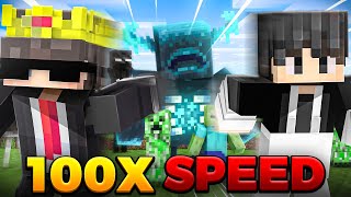 I Beat Minecraft in 100x Speed [upl. by Dami]