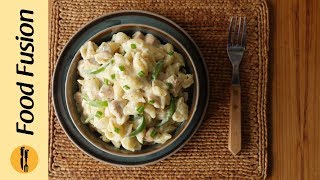 Pasta in White Sauce Recipe by Food Fusion [upl. by Idna]