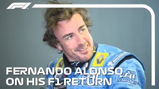 Fernando Alonso On Driving The Renault R25 Again And His F1 Return [upl. by Mas]