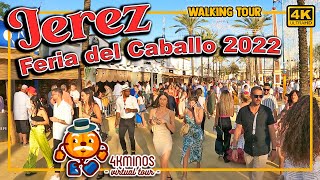 JEREZ  FERIA DEL CABALLO 2022  4K Ultra HD Walking Virtual Tour Spain [upl. by Aisined]