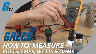 How To Measure Volts Amps Watts amp Ohms with a Multimeter [upl. by Inele]