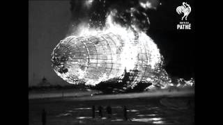 Hindenburg Disaster  Real Footage 1937  British Pathé [upl. by Soinski]