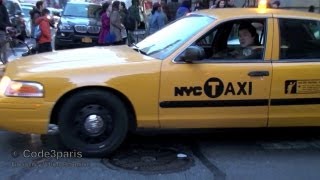 NYPD Undercover Police Taxi Responding Lights and Siren [upl. by Kaiulani20]