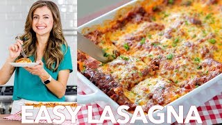 Beef Lasagna Recipe  Easy Dinner   Natashas Kitchen [upl. by Red180]