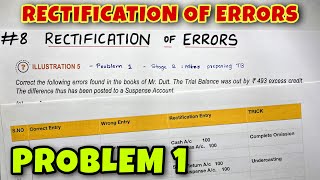 8 Rectification of Errors  Problem 1  Illustration 5  By Saheb Academy [upl. by Kingsley]