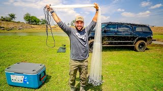 Cast Netting HUNDREDS Of Fish For Massive Dinner 250 pounds [upl. by Trebron711]