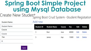 Spring Boot Simple Project step by step using Mysql Database [upl. by Parnell595]